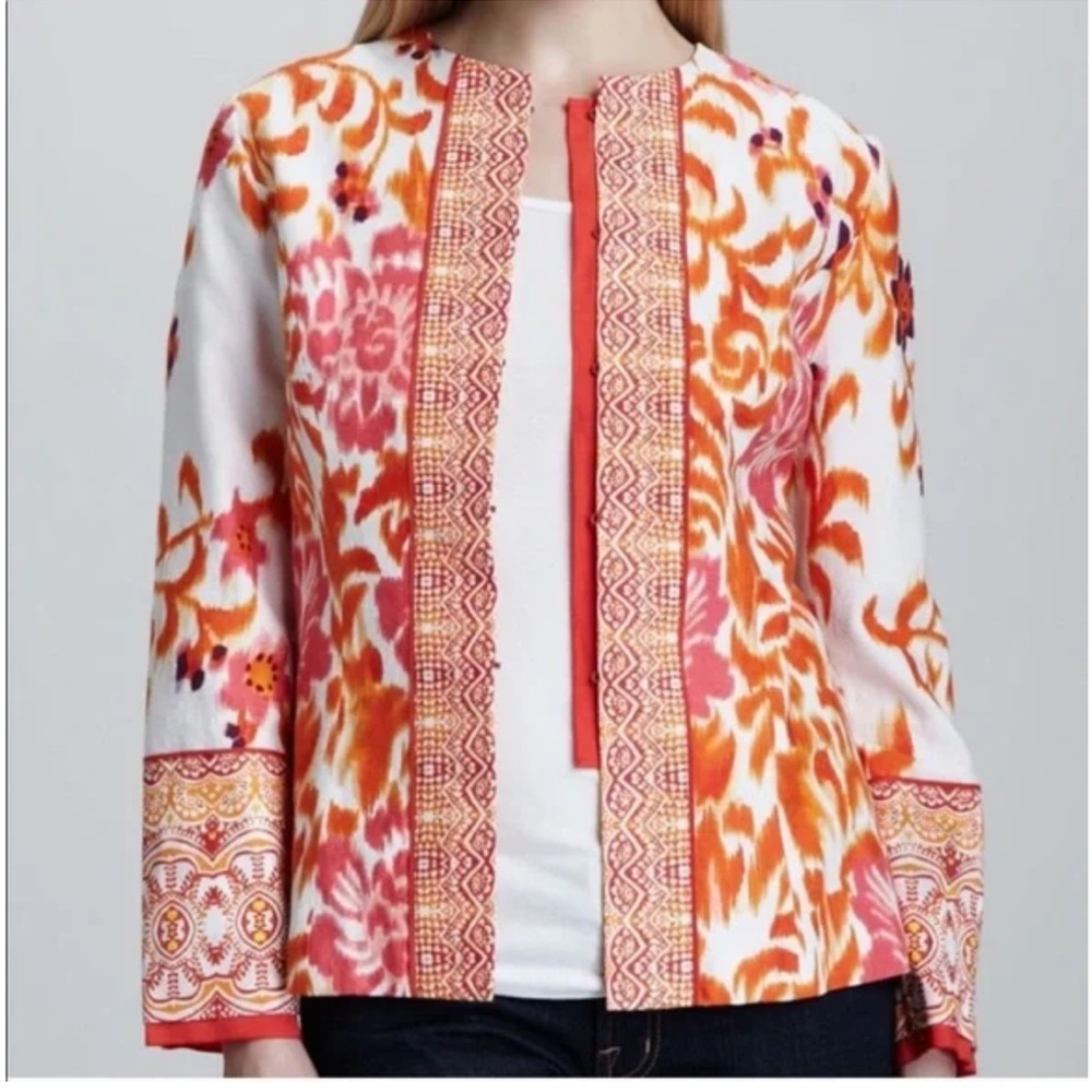 Indikka New York Tie Dye Floral Blazer Size Small